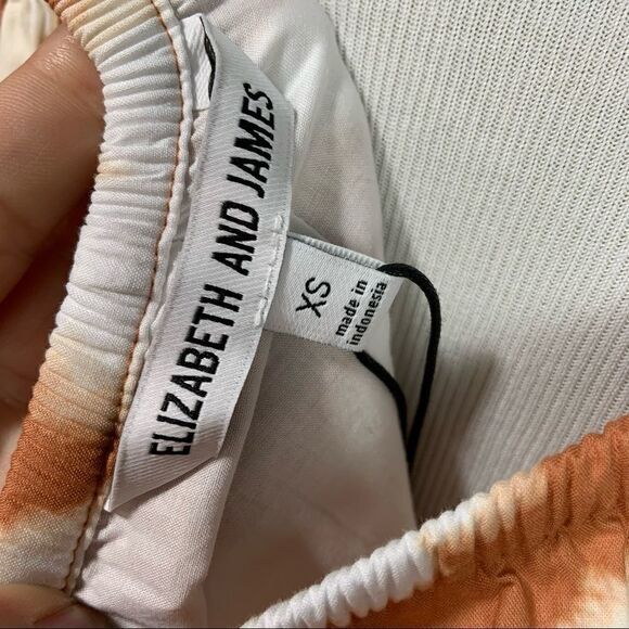 NWT Elizabeth & James Orange Tie Dye Dress XS P13 - Picture 6 of 8